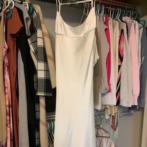 Zara white satin dress (TikTok)